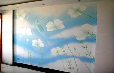 长寿画墙绘怎么画好白云的蓬松感？