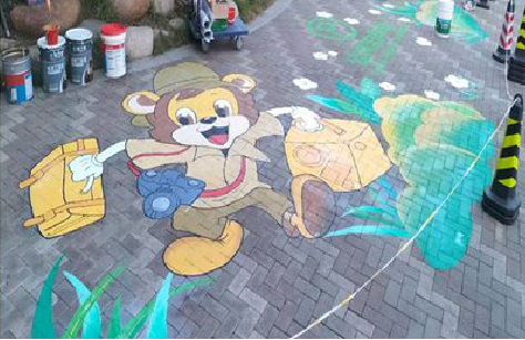 长寿夏季画地面彩绘会遇到的问题