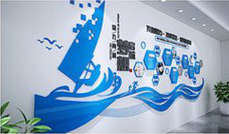 长寿海浪主题文化墙如何设计？
