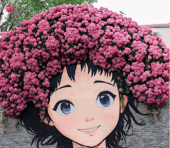 长寿墙体彩绘-网红墙打卡