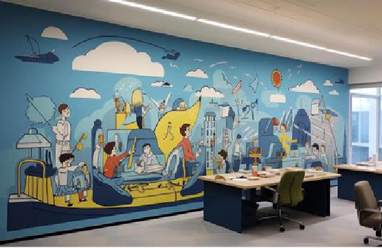长寿办公室墙绘的特点。