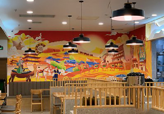 长寿商业空间彩绘介绍。