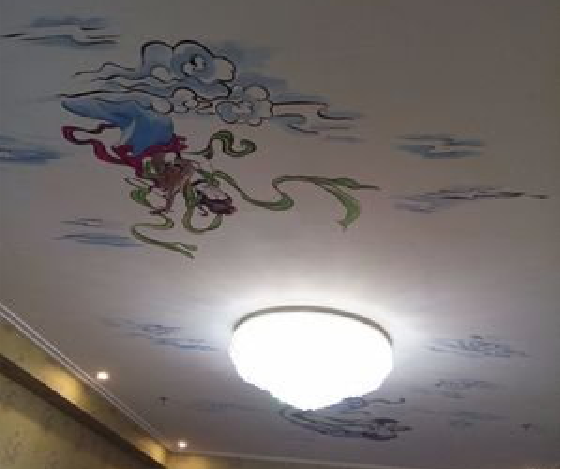 长寿如何快速绘制天花板上的手绘墙？